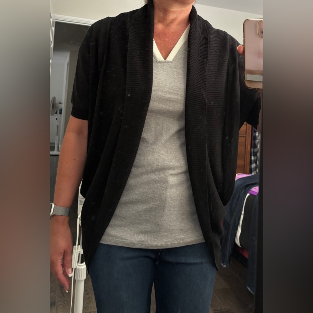 Love Token Sheer Black Cardigan